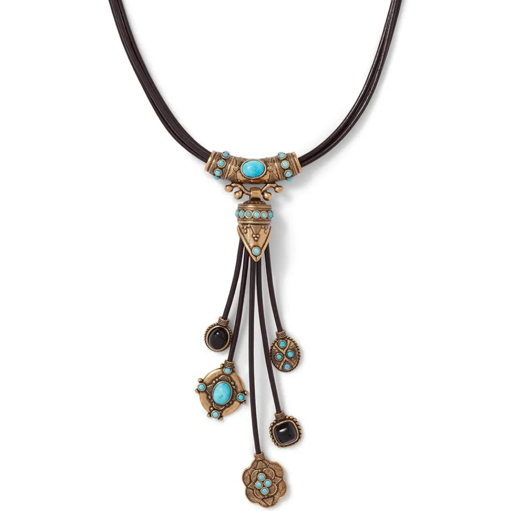 Necklaces^The Met Store Turkmen Leather Statement Necklace