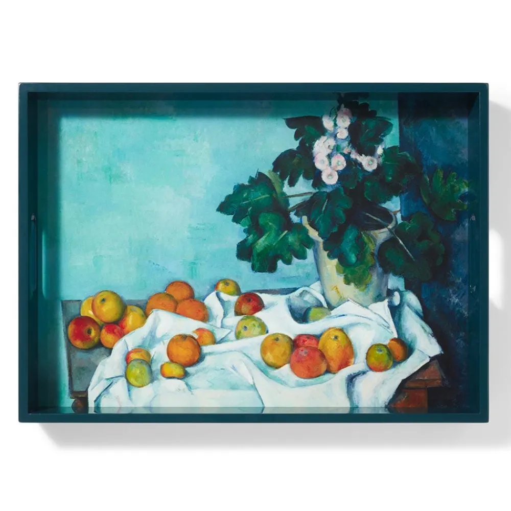 Tableware|Decorative Accents^The Met Store Cézanne Apples and Primroses Rectangular Lacquer Tray