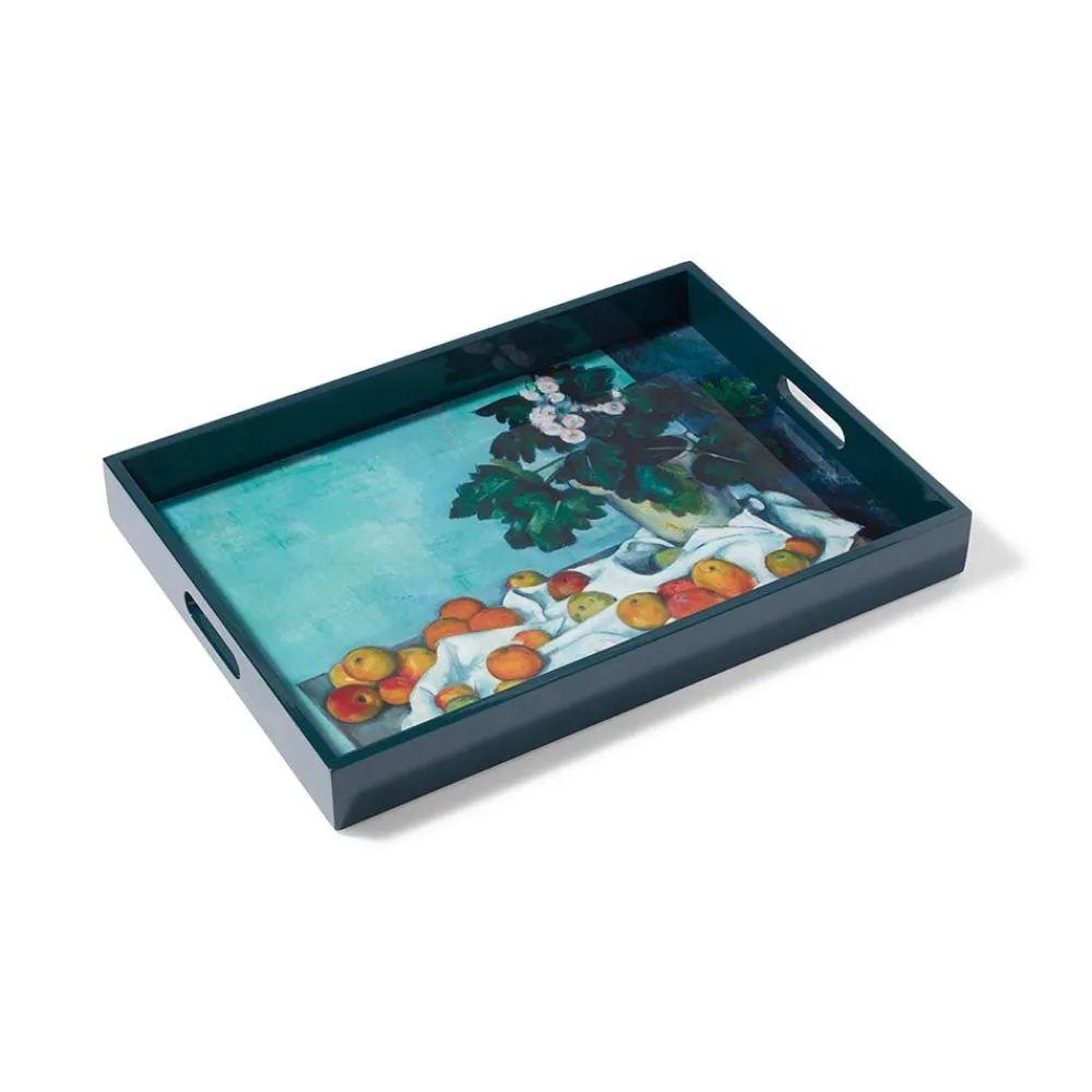 Tableware|Decorative Accents^The Met Store Cézanne Apples and Primroses Rectangular Lacquer Tray
