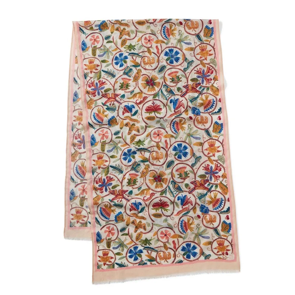 Scarves & Wraps^The Met Store British Flowering Vines Embroidered Oblong Scarf