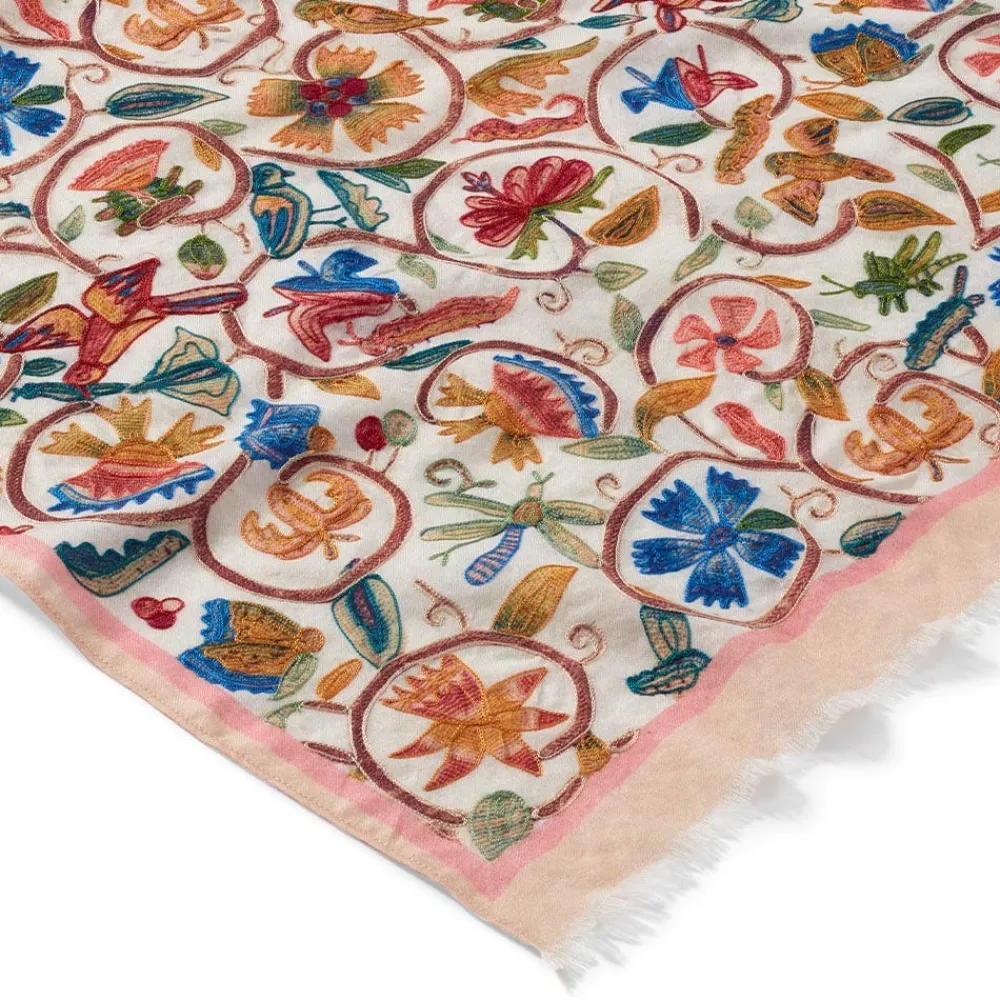 Scarves & Wraps^The Met Store British Flowering Vines Embroidered Oblong Scarf