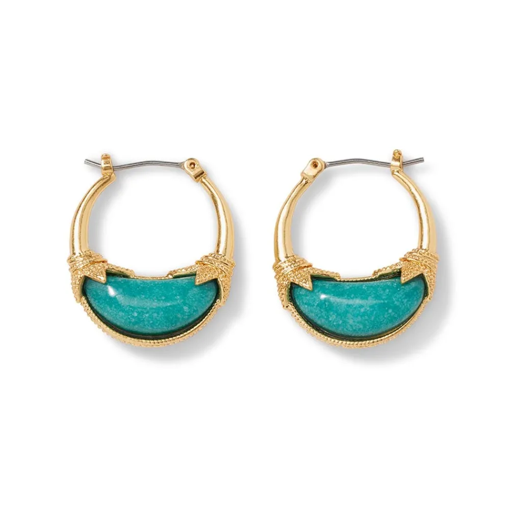 Earrings^The Met Store Cypriot Jade Crescent Hoop Earrings