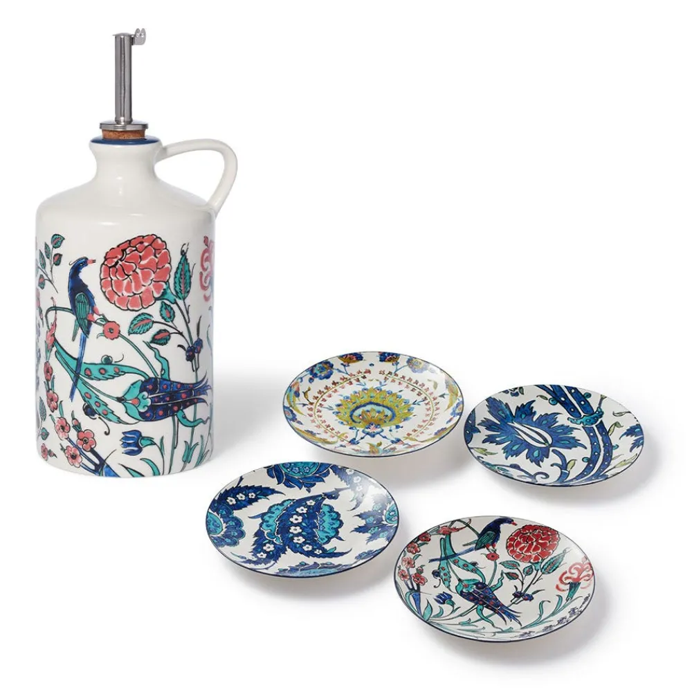 Tableware^The Met Store Iznik Garden Oil Cruet and Dipping Bowl Set
