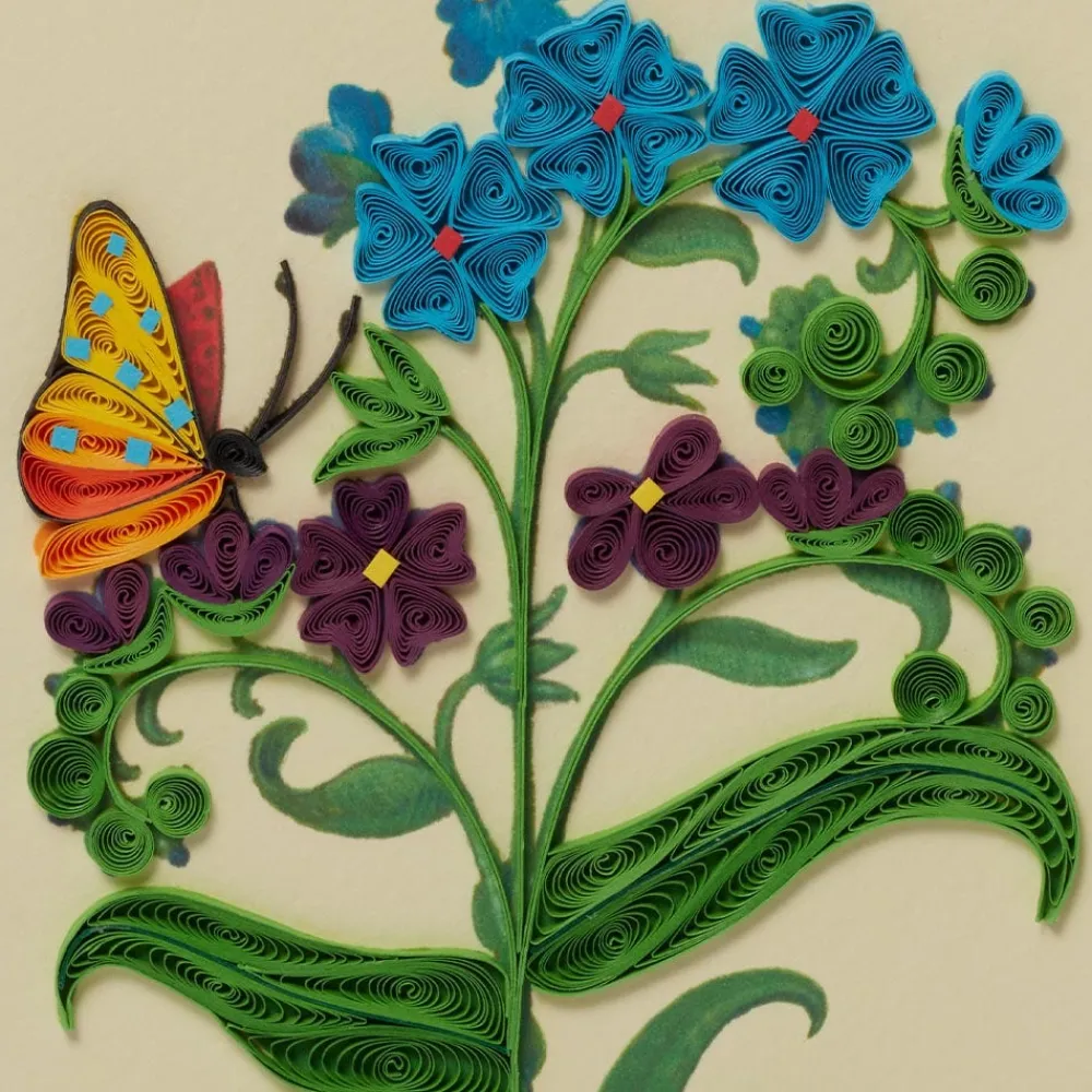 Notecards & Correspondence^The Met Store The Met Cloisters Garden Forget-Me-Not Quilled Card