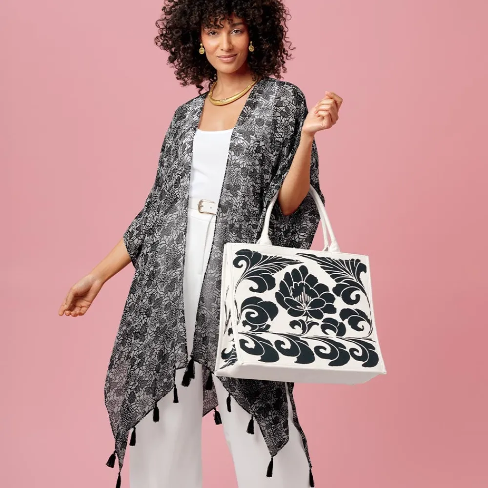 Bags^The Met Store Chinese Peony Oversize Structured Tote