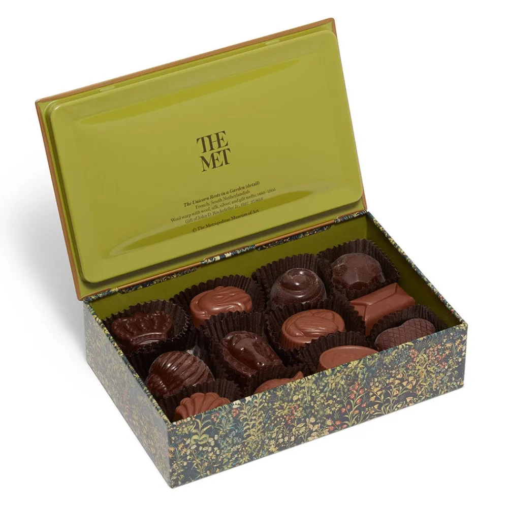 Tableware^The Met Store Louis Sherry Unicorn in a Garden 12-Piece Chocolate Tin