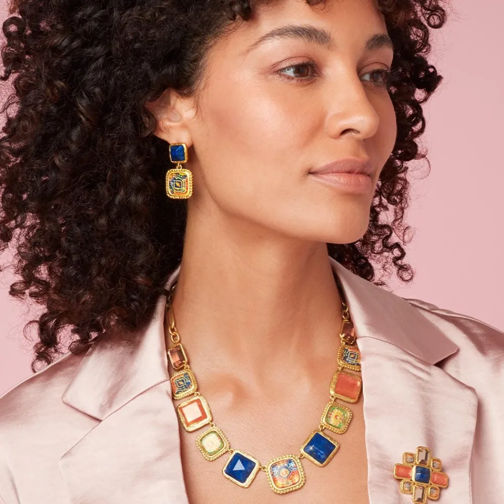 Earrings^The Met Store Kashan Carpet Square Drop Earrings