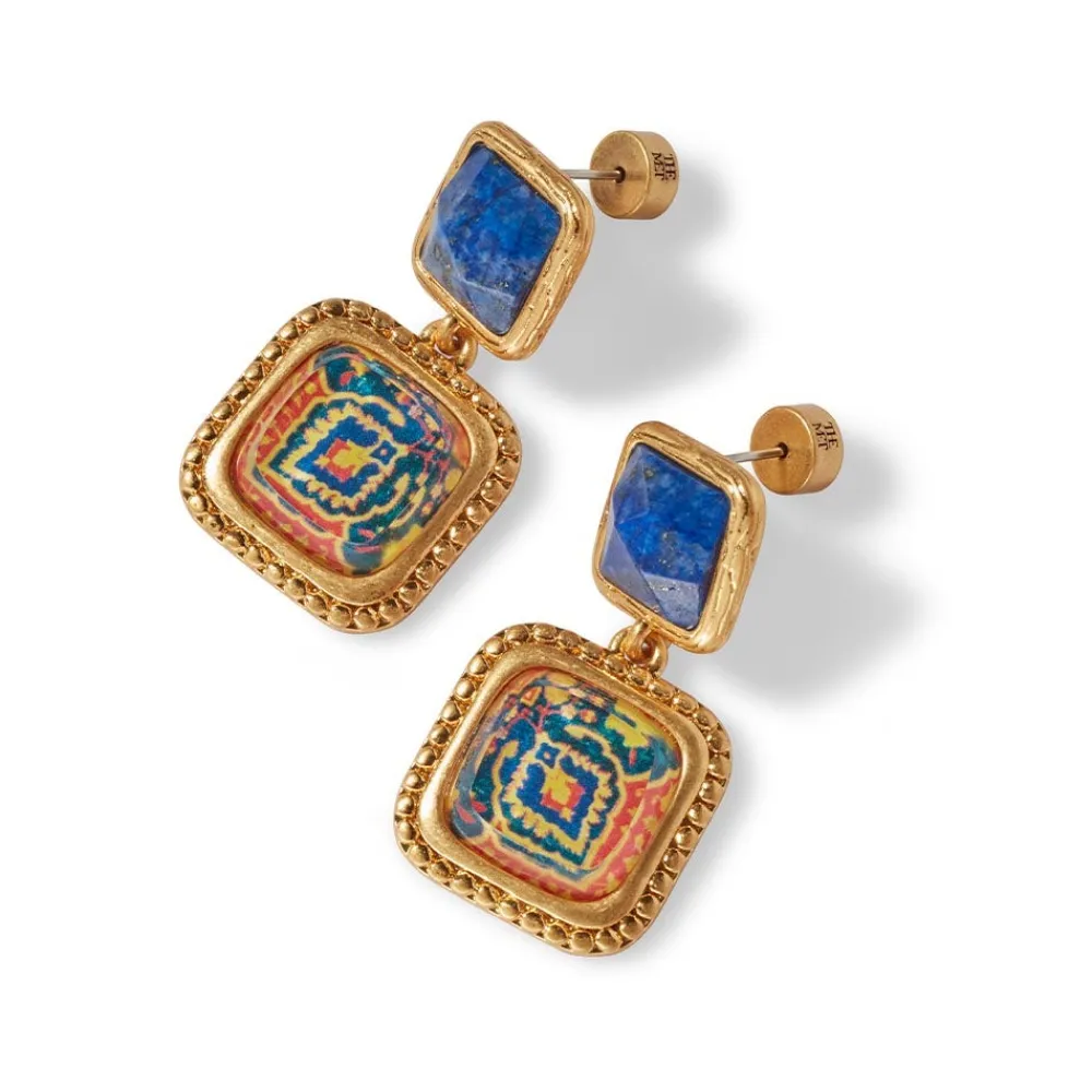 Earrings^The Met Store Kashan Carpet Square Drop Earrings