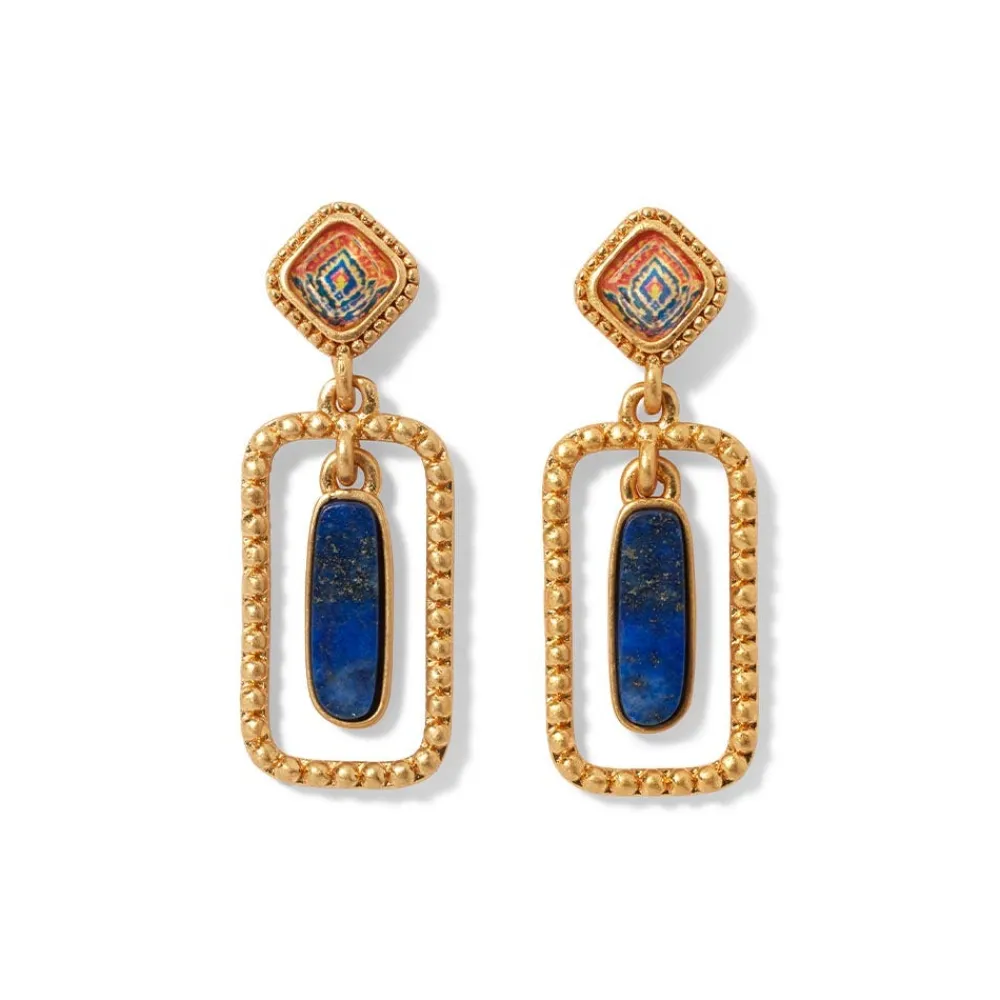 Earrings^The Met Store Kashan Carpet Rectangular Drop Earrings