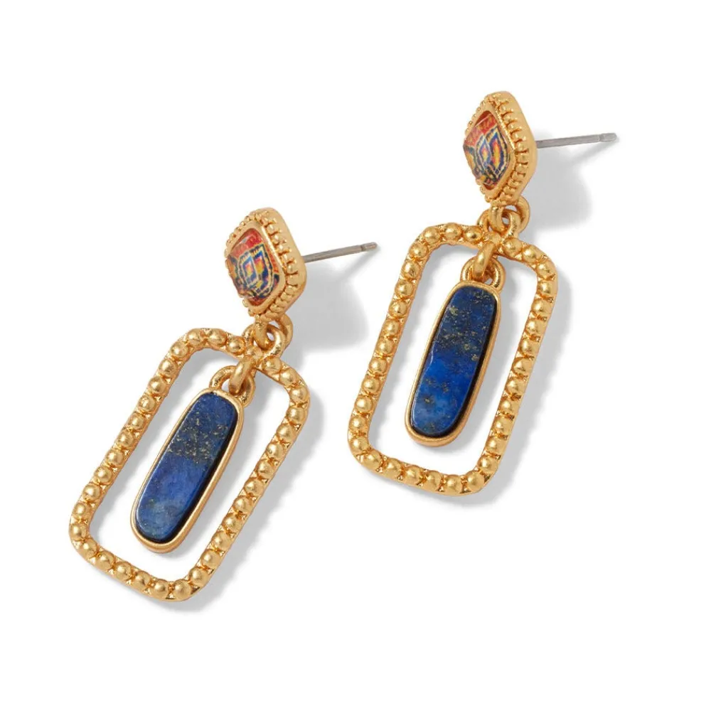Earrings^The Met Store Kashan Carpet Rectangular Drop Earrings