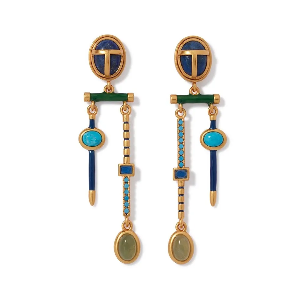 Earrings^The Met Store Egyptian Heart Scarab Chandelier Earrings
