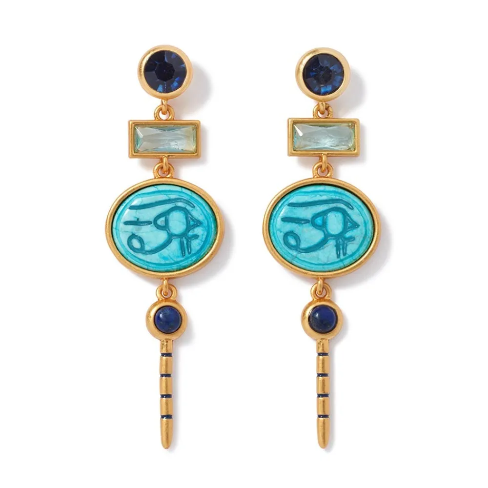 Earrings^The Met Store Wedjat Eye Scarab Drop Earrings