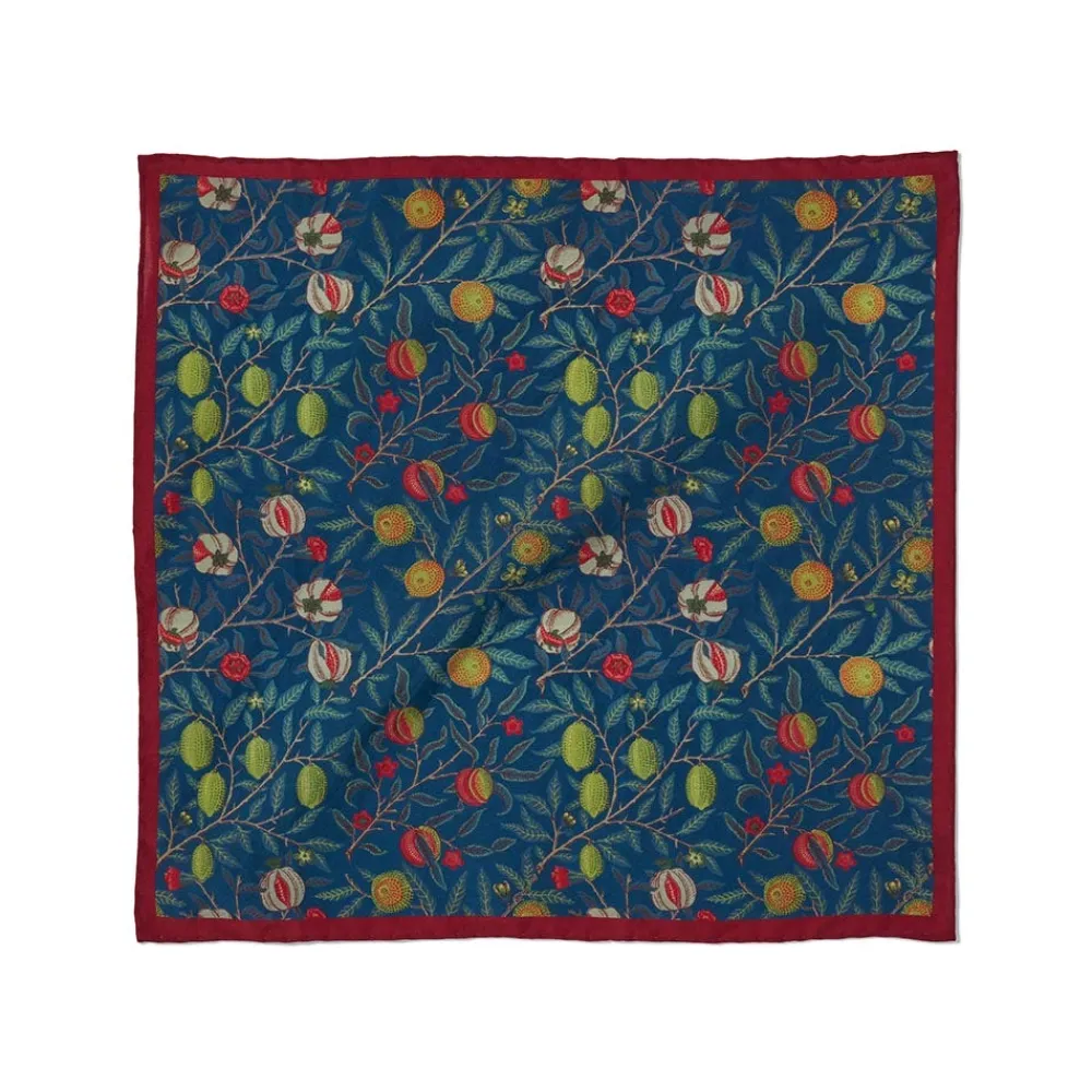 Small Accessories^The Met Store William Morris Pomegranate Cotton-and-Silk Pocket Square
