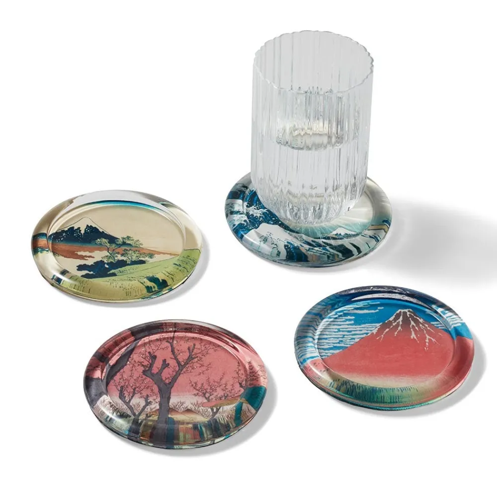 Tableware^The Met Store Hokusai Prints Glass Coasters