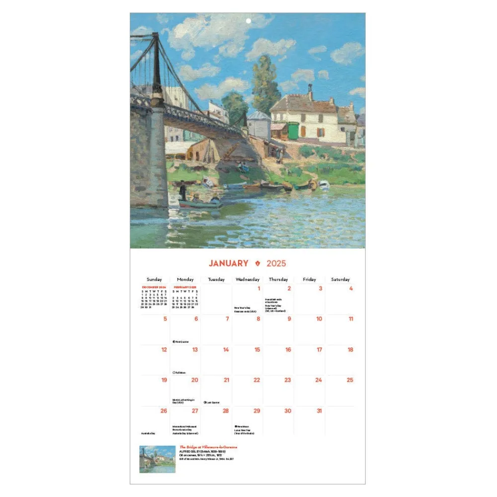 Calendars^The Met Store Impressionism and Post-Impressionism Mini Wall Calendar 2025