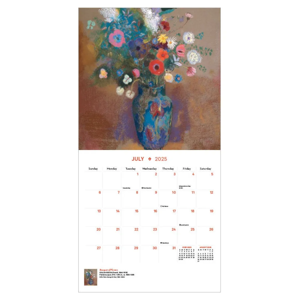 Calendars^The Met Store Impressionism and Post-Impressionism Mini Wall Calendar 2025