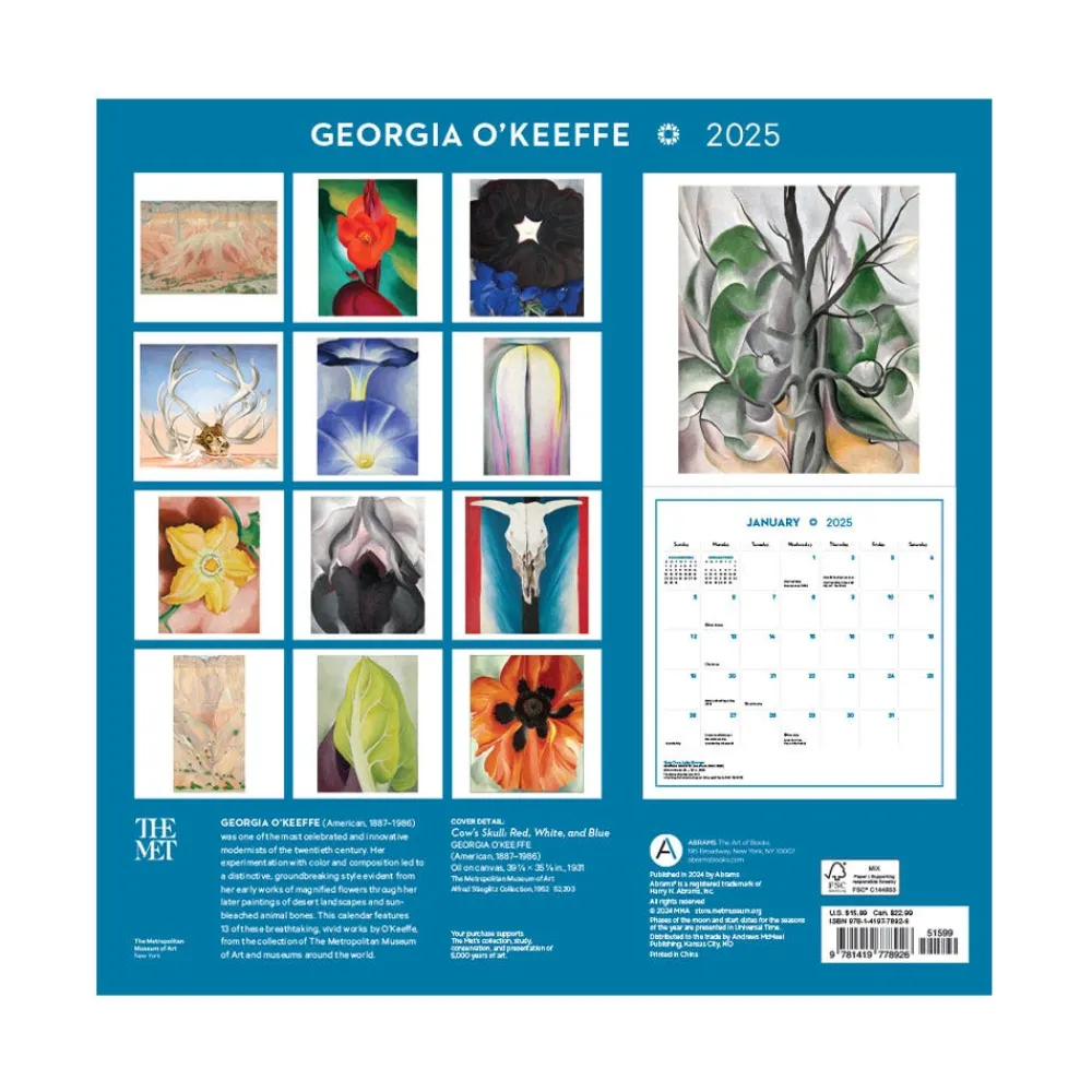 Calendars^The Met Store Georgia O'Keeffe Wall Calendar 2025