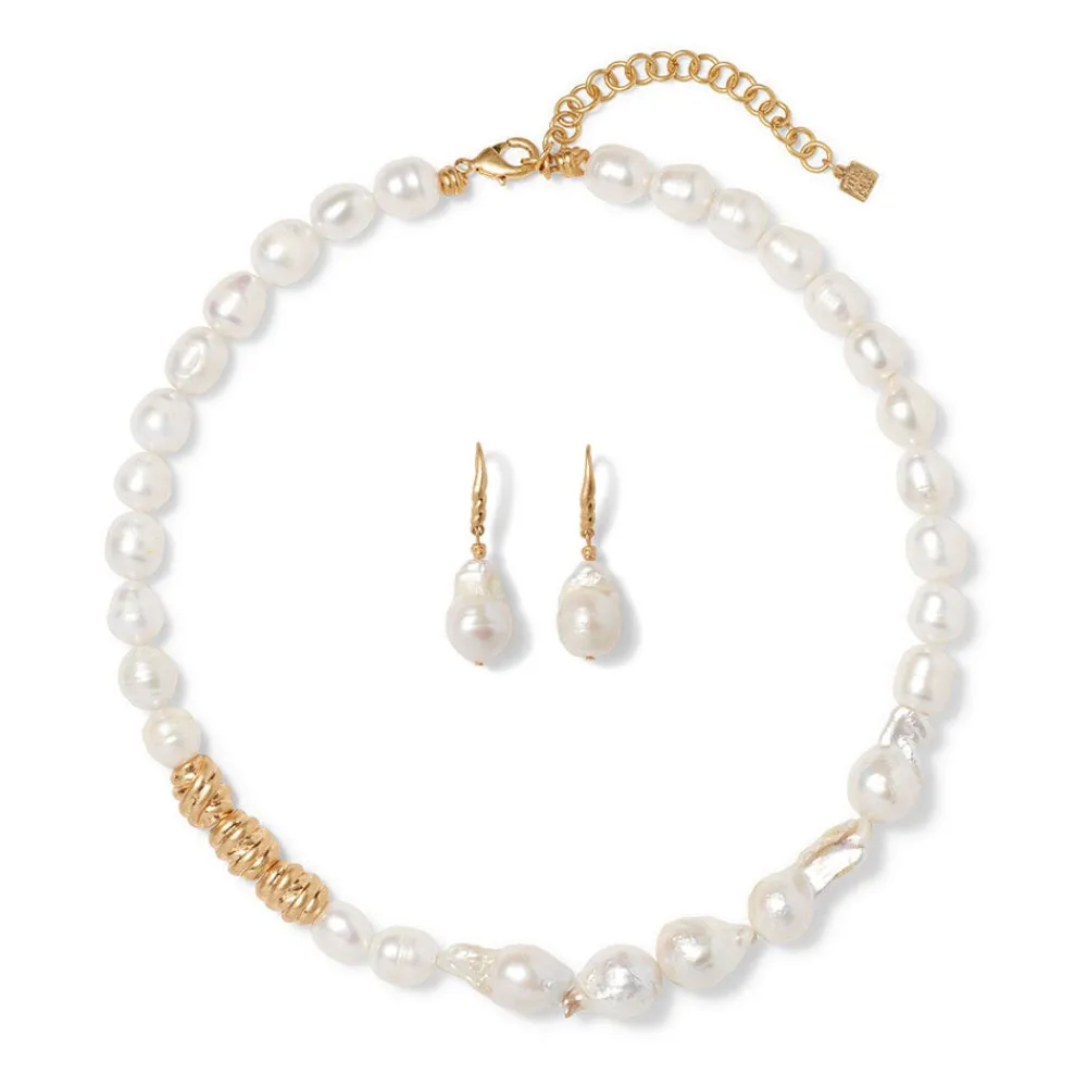 Jewelry Sets^The Met Store Cypriot Twist Pearl Necklace and Drop Earrings Set