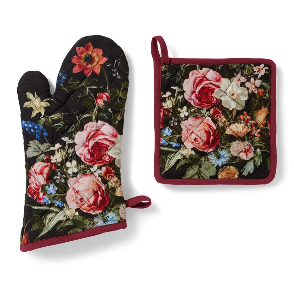 Tableware^The Met Store Peeters Bouquet of Flowers Pot Holder and Oven Mitt Set
