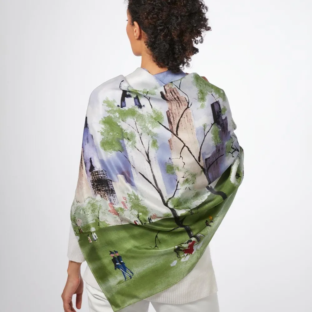 Scarves & Wraps^The Met Store Dehn Spring in Central Park Square Silk Scarf