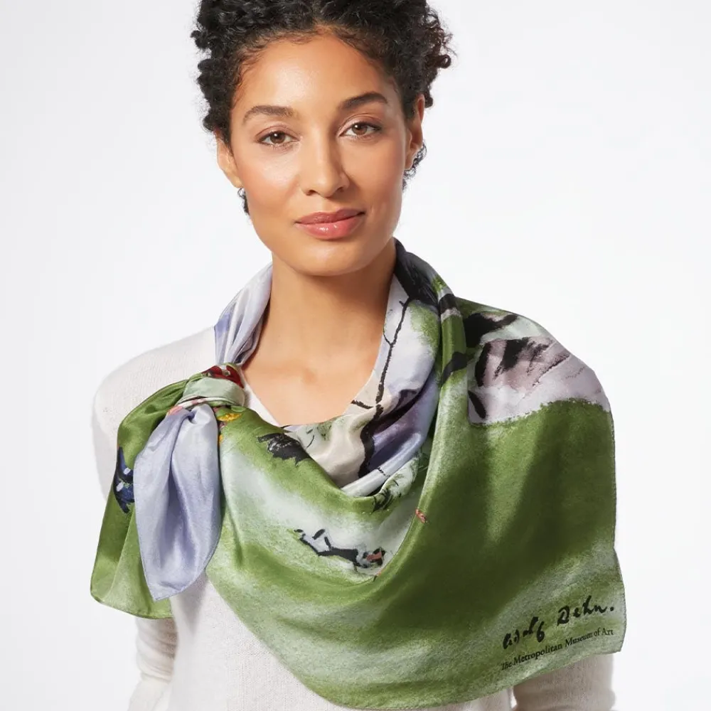 Scarves & Wraps^The Met Store Dehn Spring in Central Park Square Silk Scarf