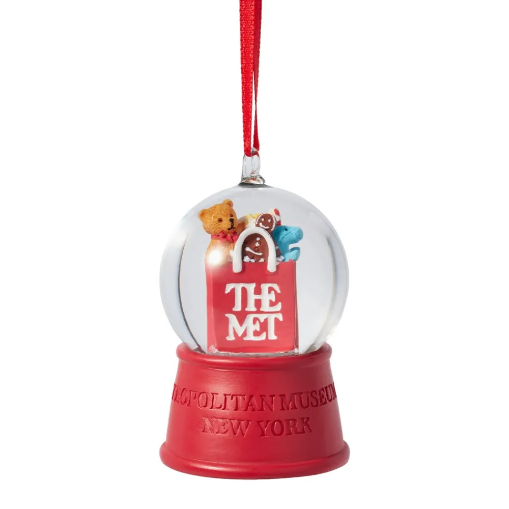 Ornaments^The Met Store Met Shopping Bag Snow Globe Ornament