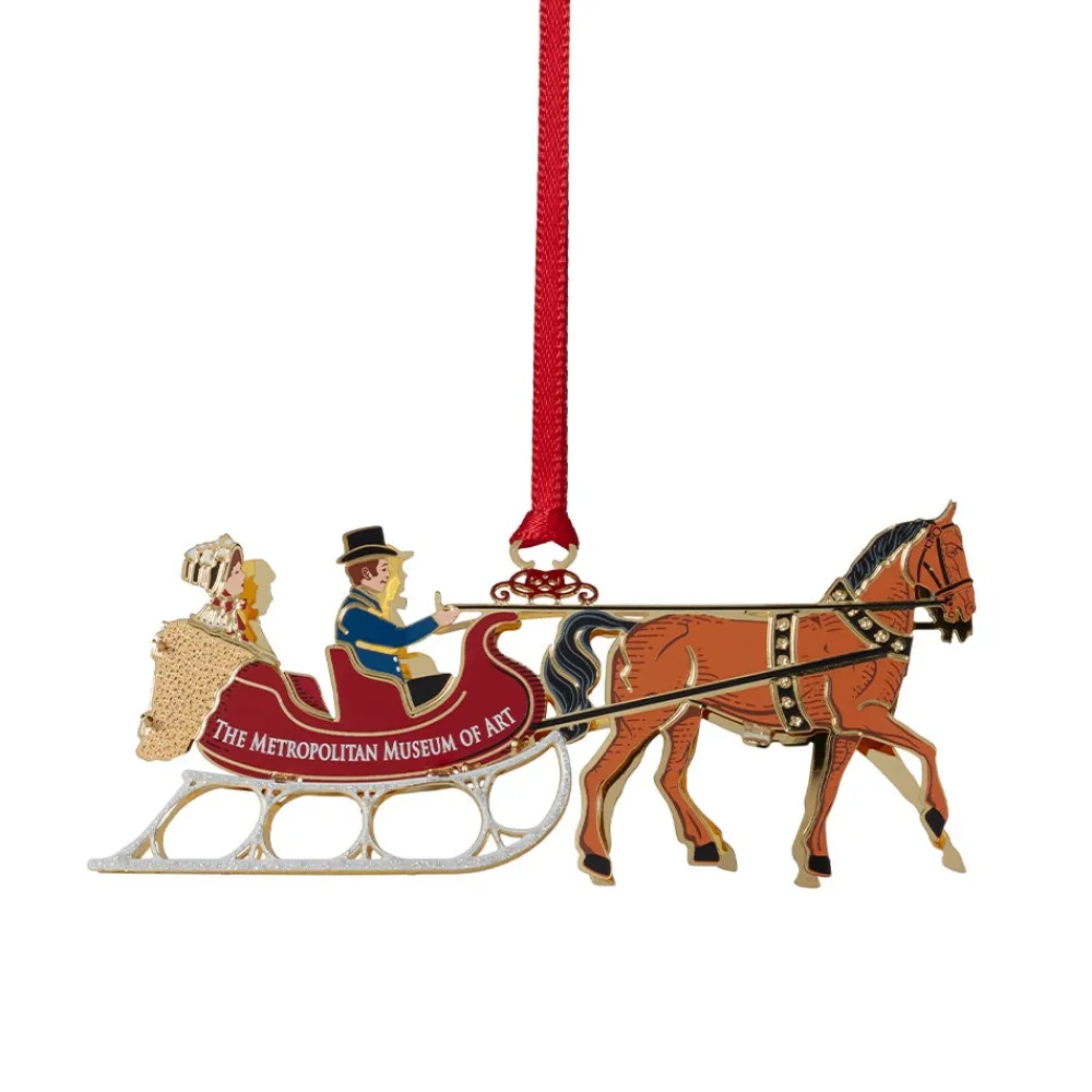 Ornaments^The Met Store Currier & Ives Winter Sleigh Ornament