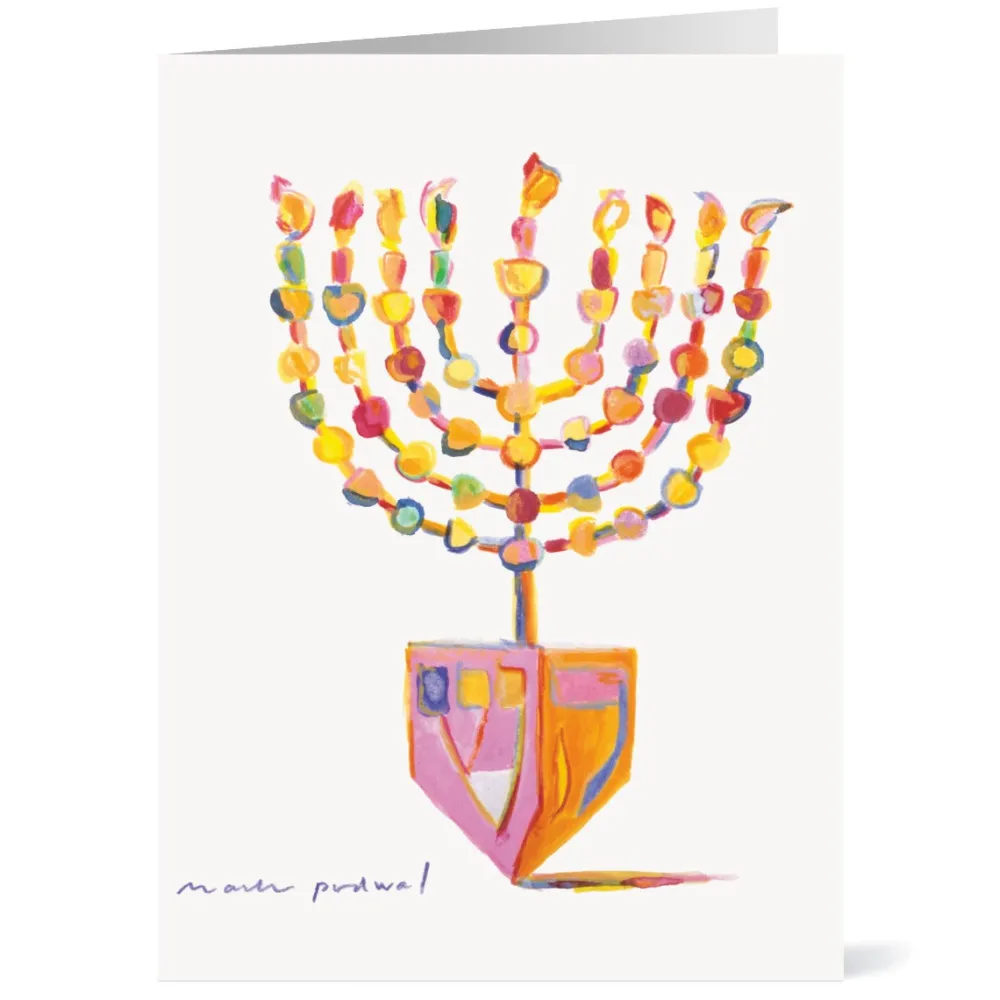 Holiday Cards^The Met Store Podwal: Menorah Dreidel Holiday Cards