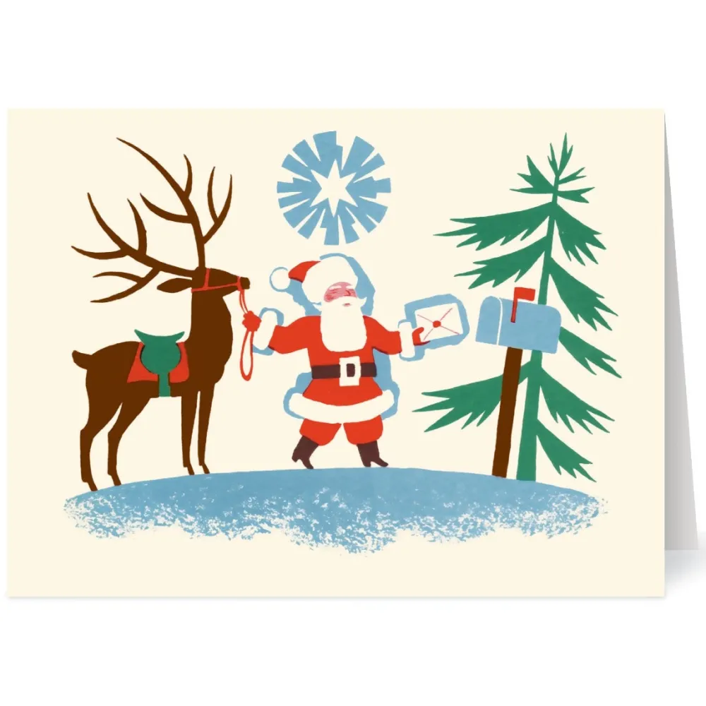 Holiday Cards^The Met Store Gordon: Santa at Mailbox Holiday Cards