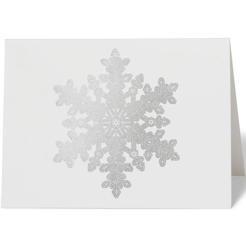 Holiday Cards^The Met Store Bentley: Snow Crystal Fine Holiday Cards with Lined Envelopes and Foil Seals