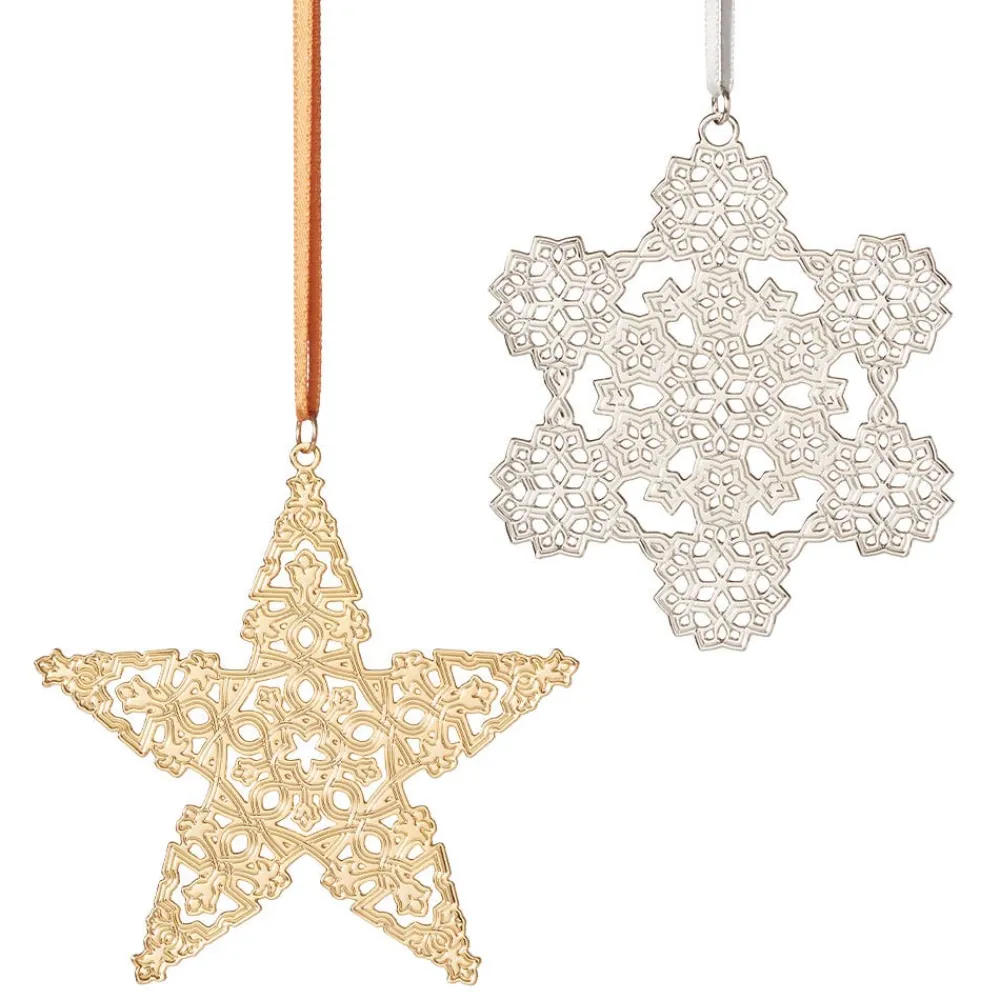 Ornaments^The Met Store 2024 Sterling Silver Star and Snowflake Ornament Set