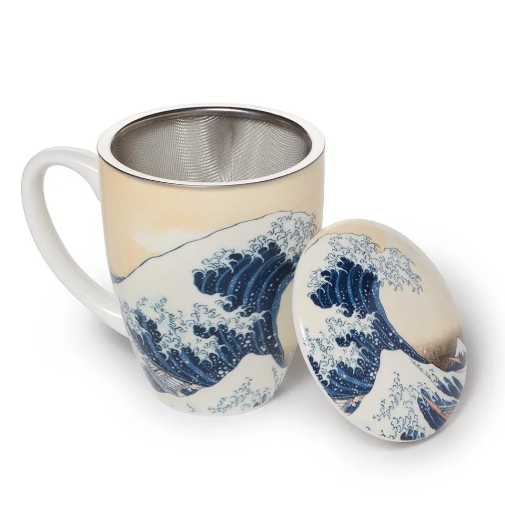 Tableware^The Met Store Hokusai Great Wave Covered Mug with Tea Infuser