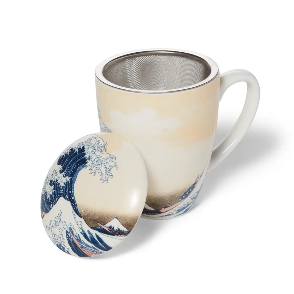 Tableware^The Met Store Hokusai Great Wave Covered Mug with Tea Infuser