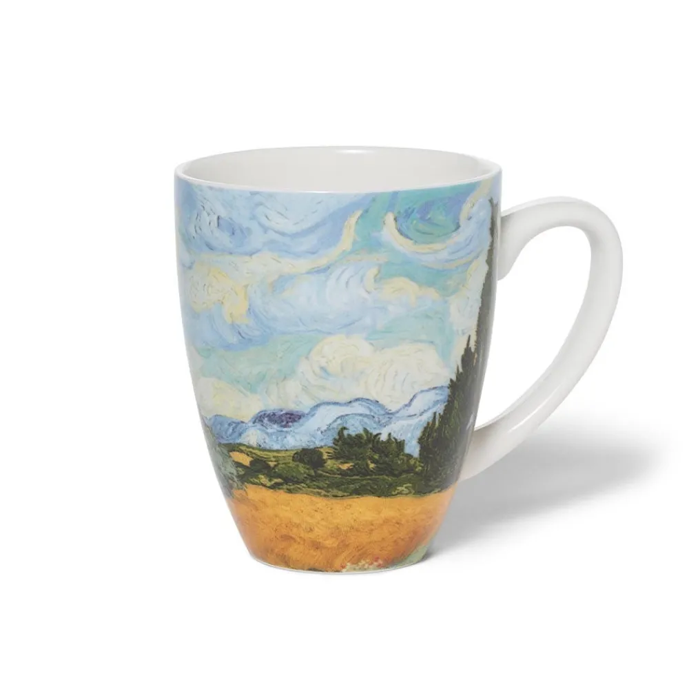 Tableware^The Met Store Van Gogh Wheat Field with Cypresses Covered Mug with Tea Infuser