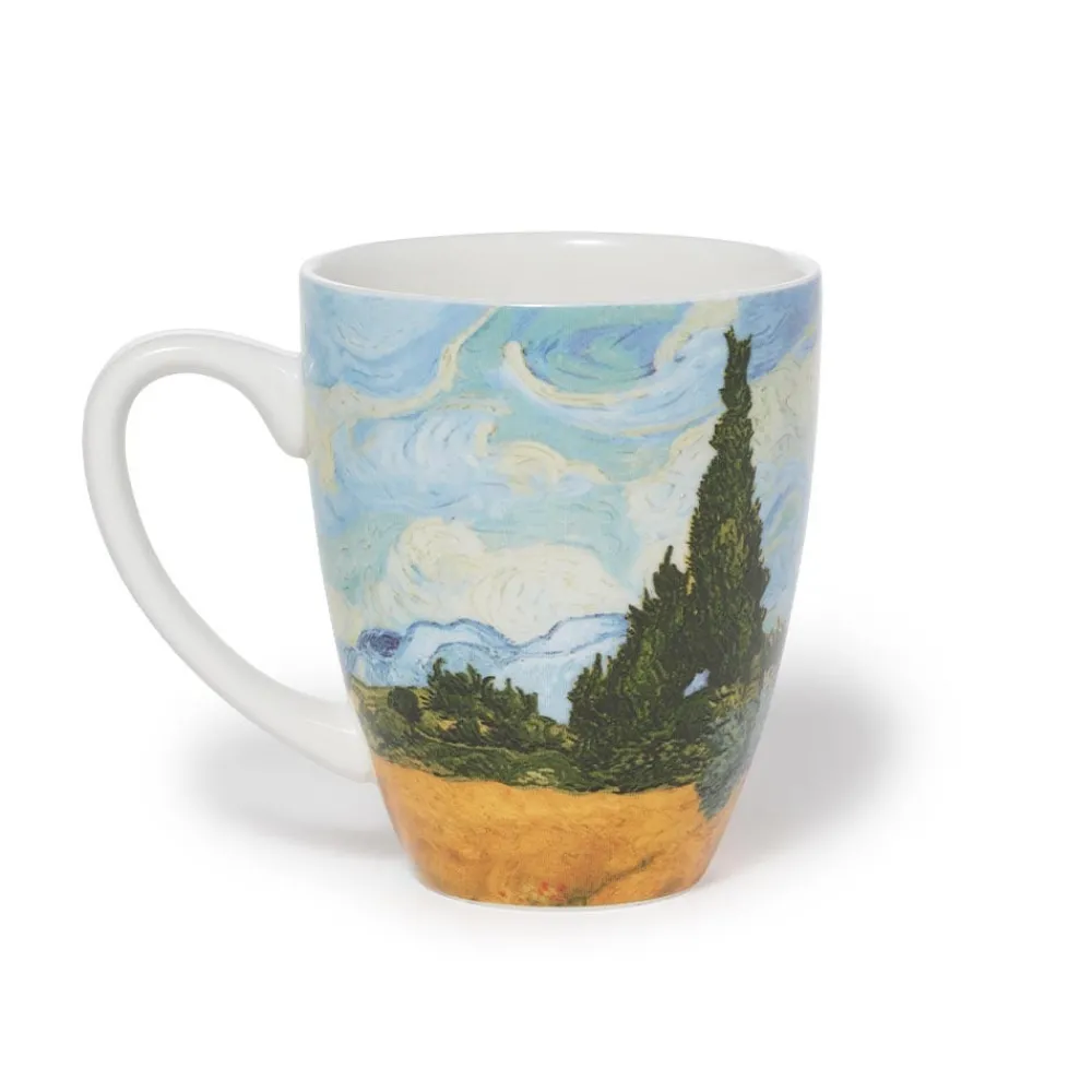 Tableware^The Met Store Van Gogh Wheat Field with Cypresses Covered Mug with Tea Infuser