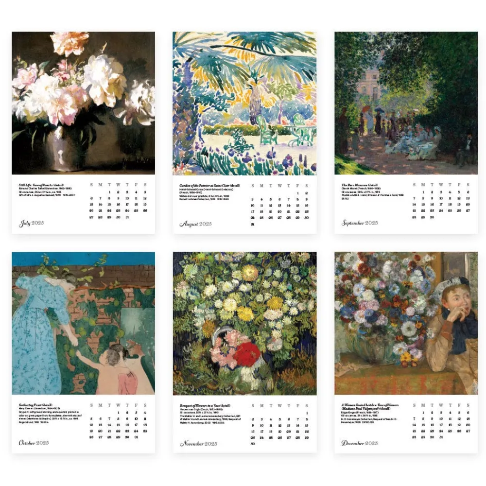 Calendars^The Met Store Impressionism Gardens Plexiglass Calendar Refill 2025