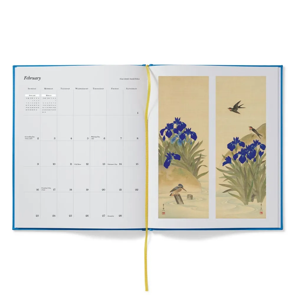 Calendars^The Met Store Met Irises Clothbound Monthly Calendar 2025