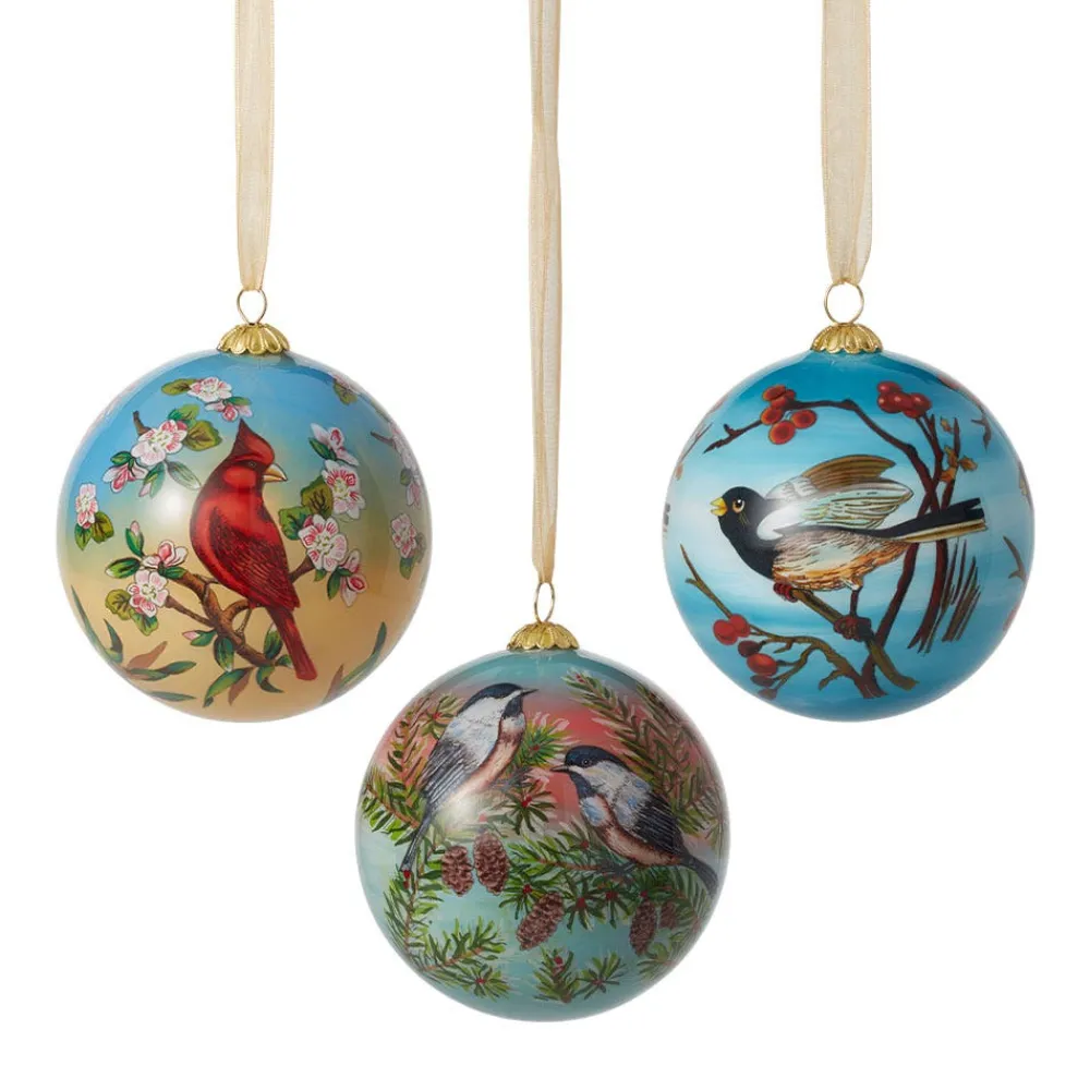 Ornaments^The Met Store Birds of America Hand-Painted Glass Ornament Set