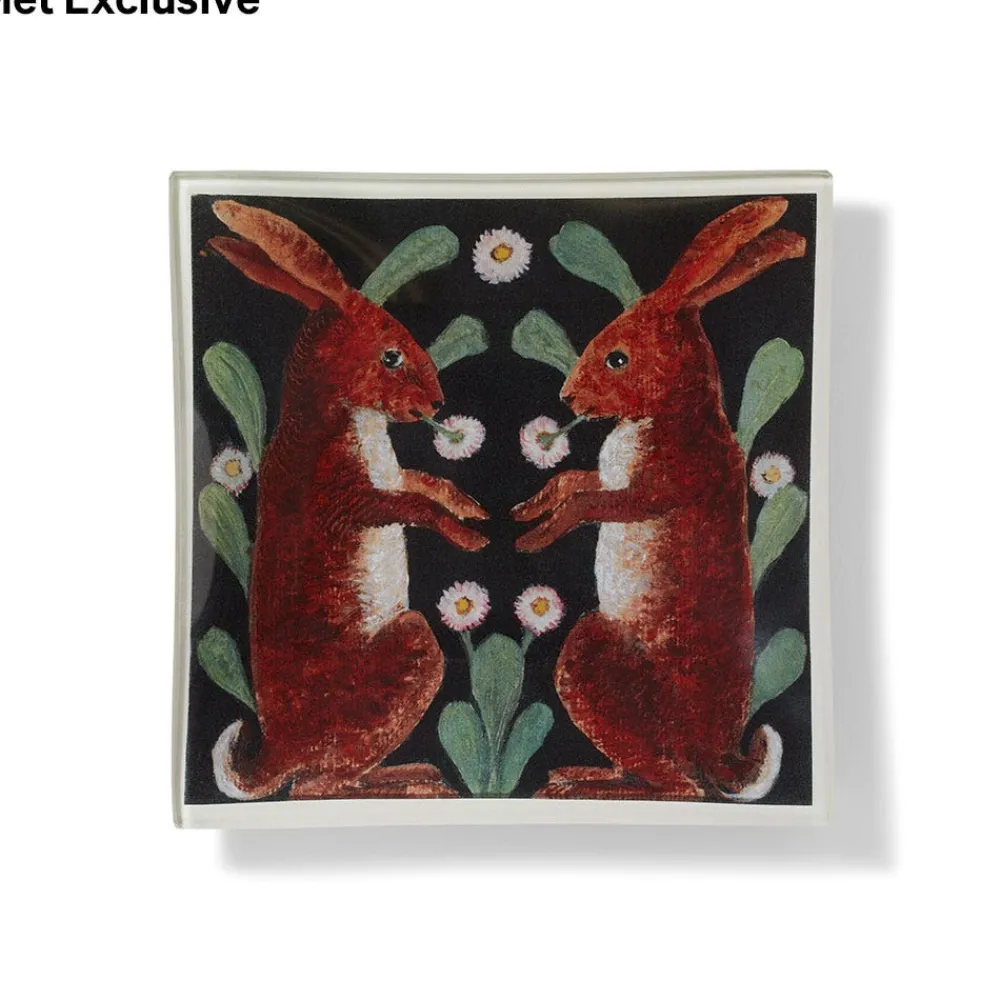 Decorative Accents^The Met Store John Derian Two Hares Decoupage Vide Poche