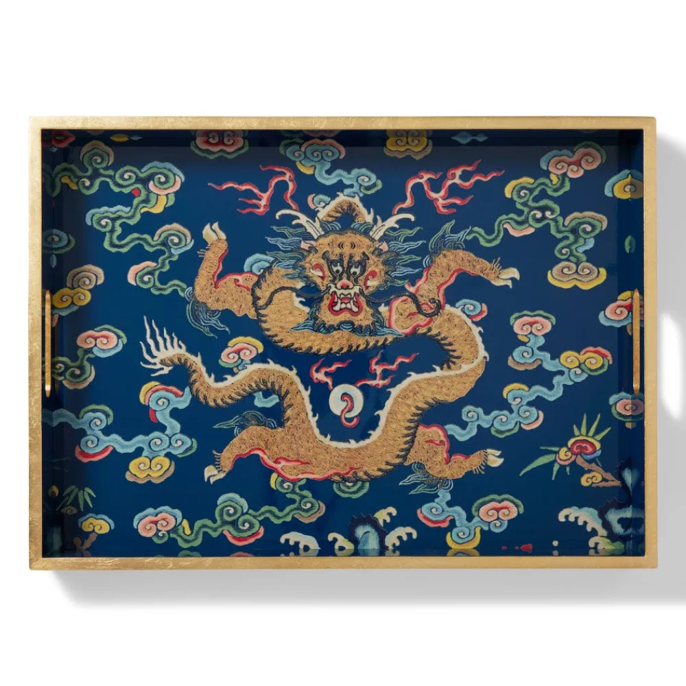 Tableware|Decorative Accents^The Met Store Chinese Dragon Rank Badge Lacquer Tray