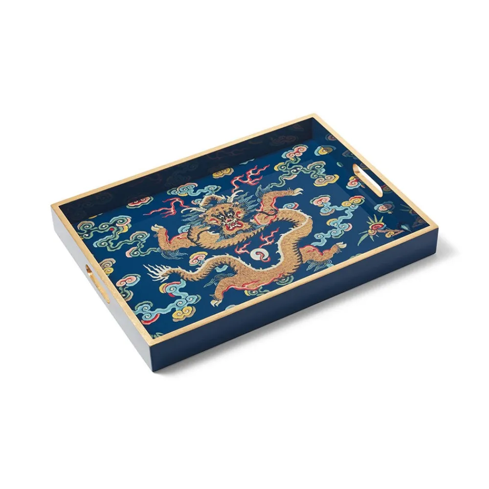 Tableware|Decorative Accents^The Met Store Chinese Dragon Rank Badge Lacquer Tray