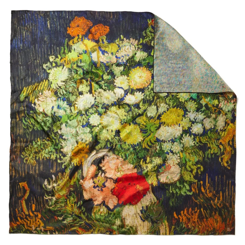 Scarves & Wraps^The Met Store Van Gogh Stylized Nature Double-Sided Square Silk Scarf