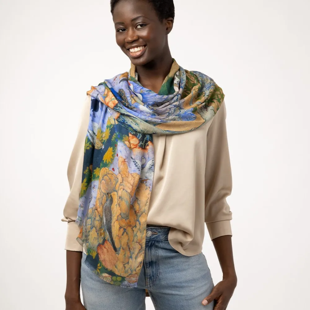 Scarves & Wraps^The Met Store Concourse of the Birds Oblong Scarf