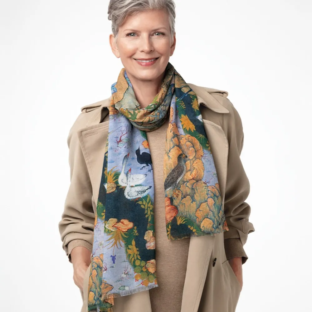 Scarves & Wraps^The Met Store Concourse of the Birds Oblong Scarf