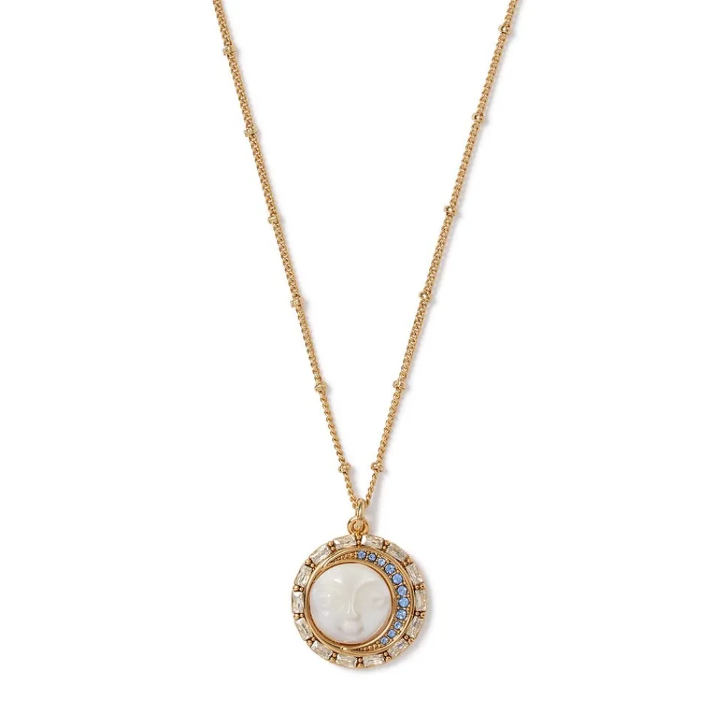 Necklaces^The Met Store Celestial Symbols Carved Mother-of-Pearl Pendant Necklace