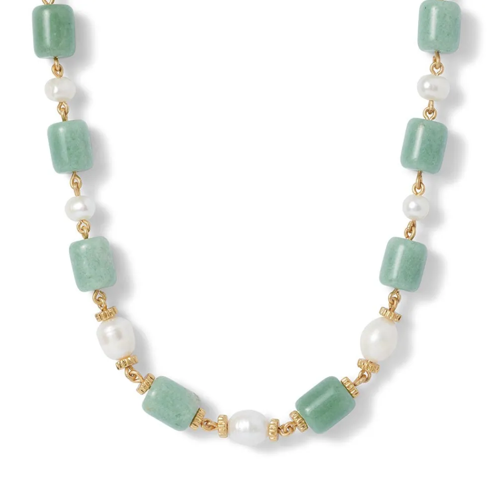 Jewelry Sets^The Met Store Karavas Gems Large-Bead Aventurine and Pearl Necklace and Drop Earrings Set