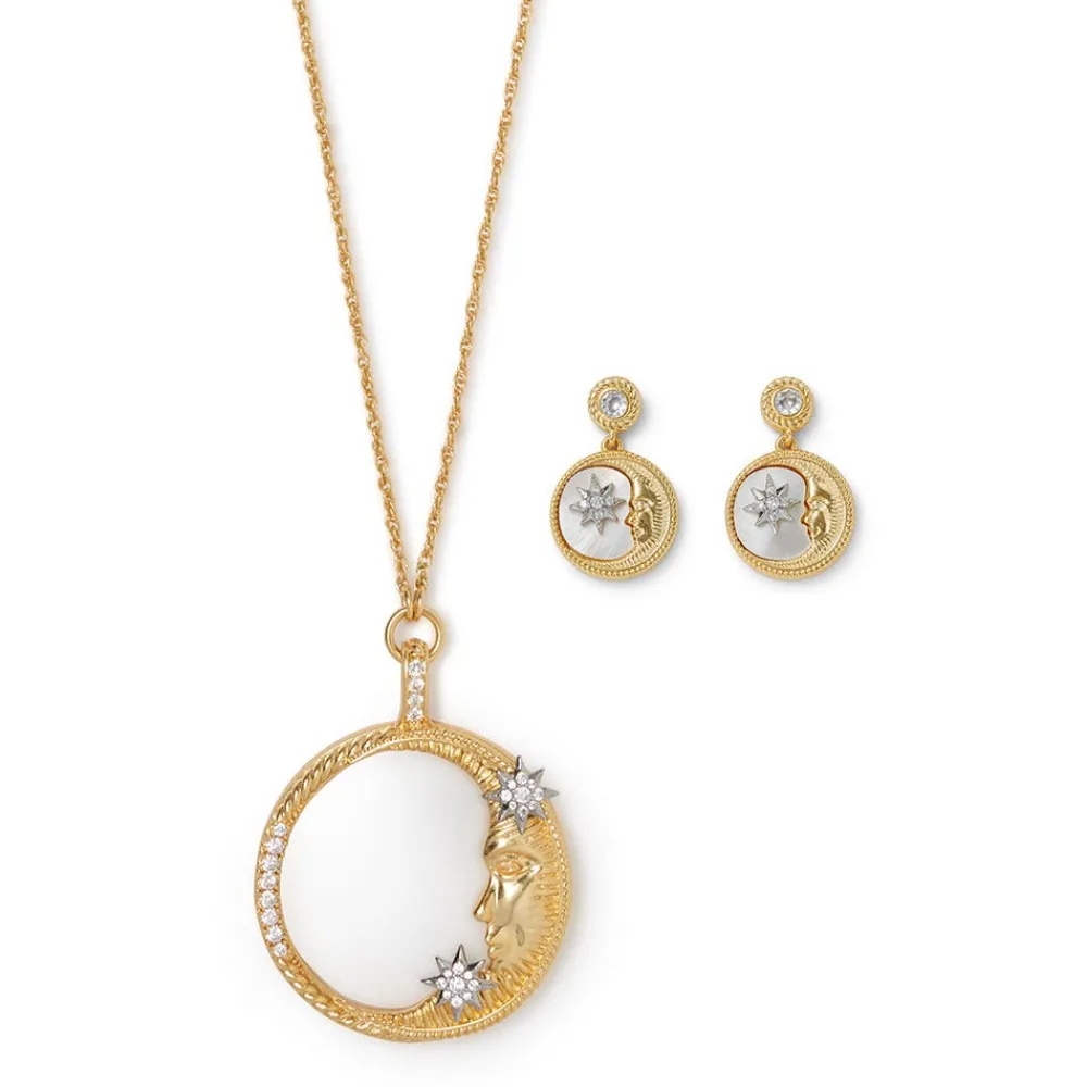 Jewelry Sets^The Met Store Spanish Day and Night Magnifier Pendant Necklace and Moon Drop Earrings Set