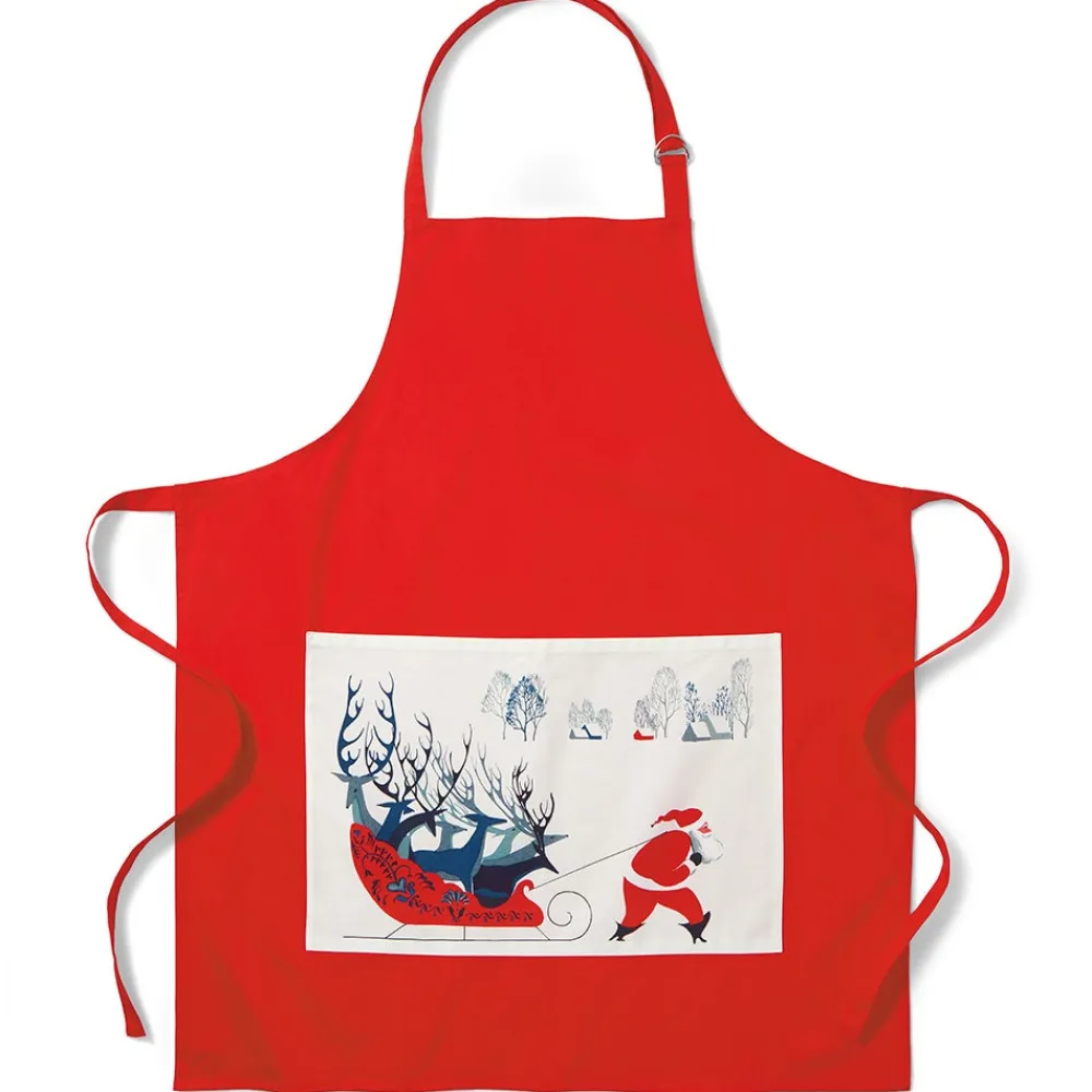 Tableware^The Met Store Earle Santa and Deer Apron with Pocket