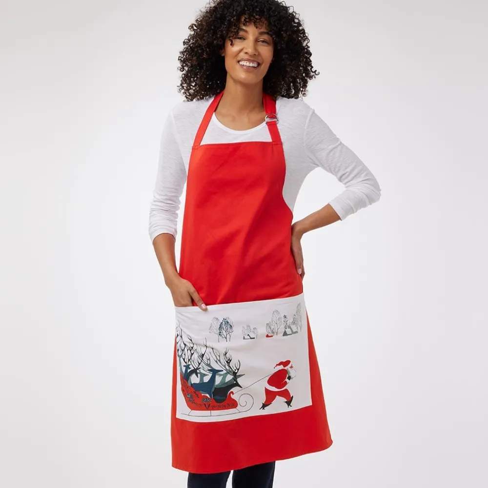 Tableware^The Met Store Earle Santa and Deer Apron with Pocket