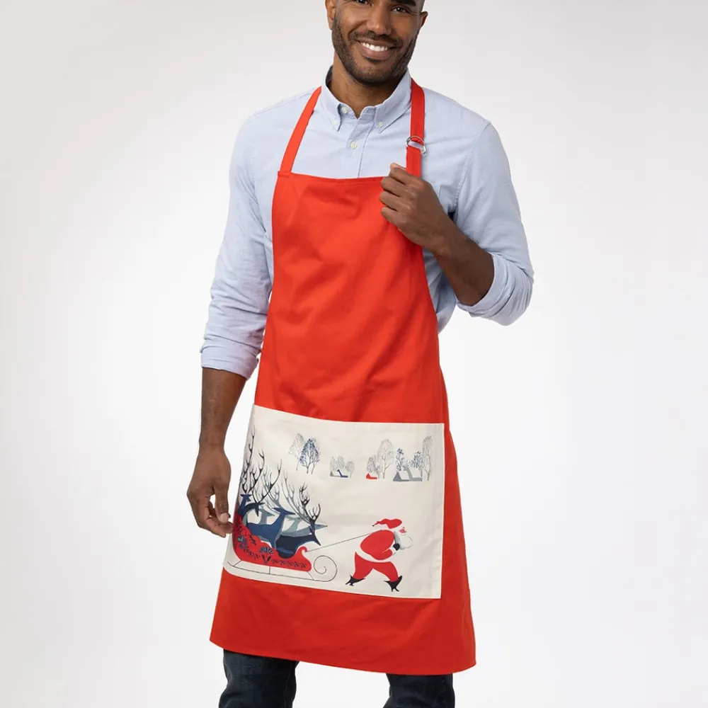 Tableware^The Met Store Earle Santa and Deer Apron with Pocket
